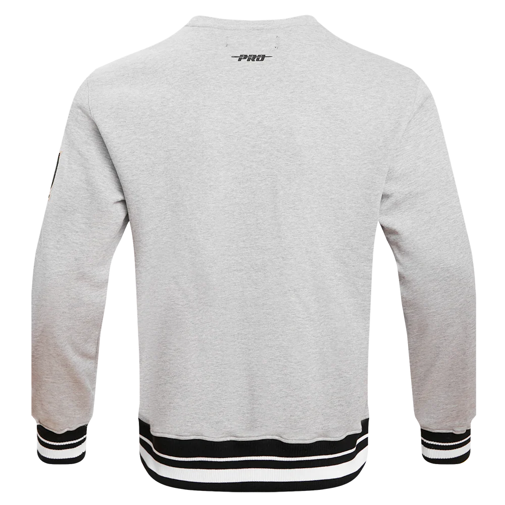 UNIVERSITY OF COLORADO CLASSIC MEN'S STACKED LOGO CREWNECK (HEATHER GRAY/BLACK) - Image 3