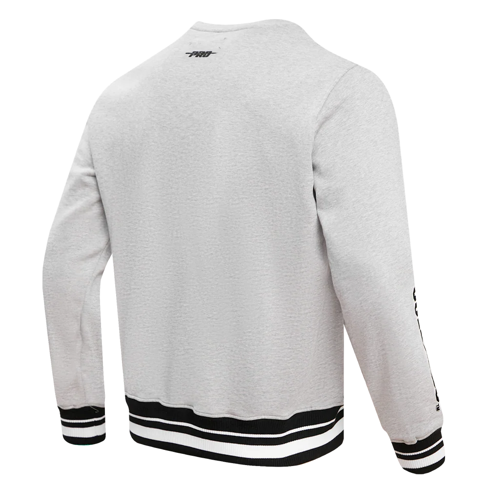 UNIVERSITY OF COLORADO CLASSIC MEN'S STACKED LOGO CREWNECK (HEATHER GRAY/BLACK) - Image 4