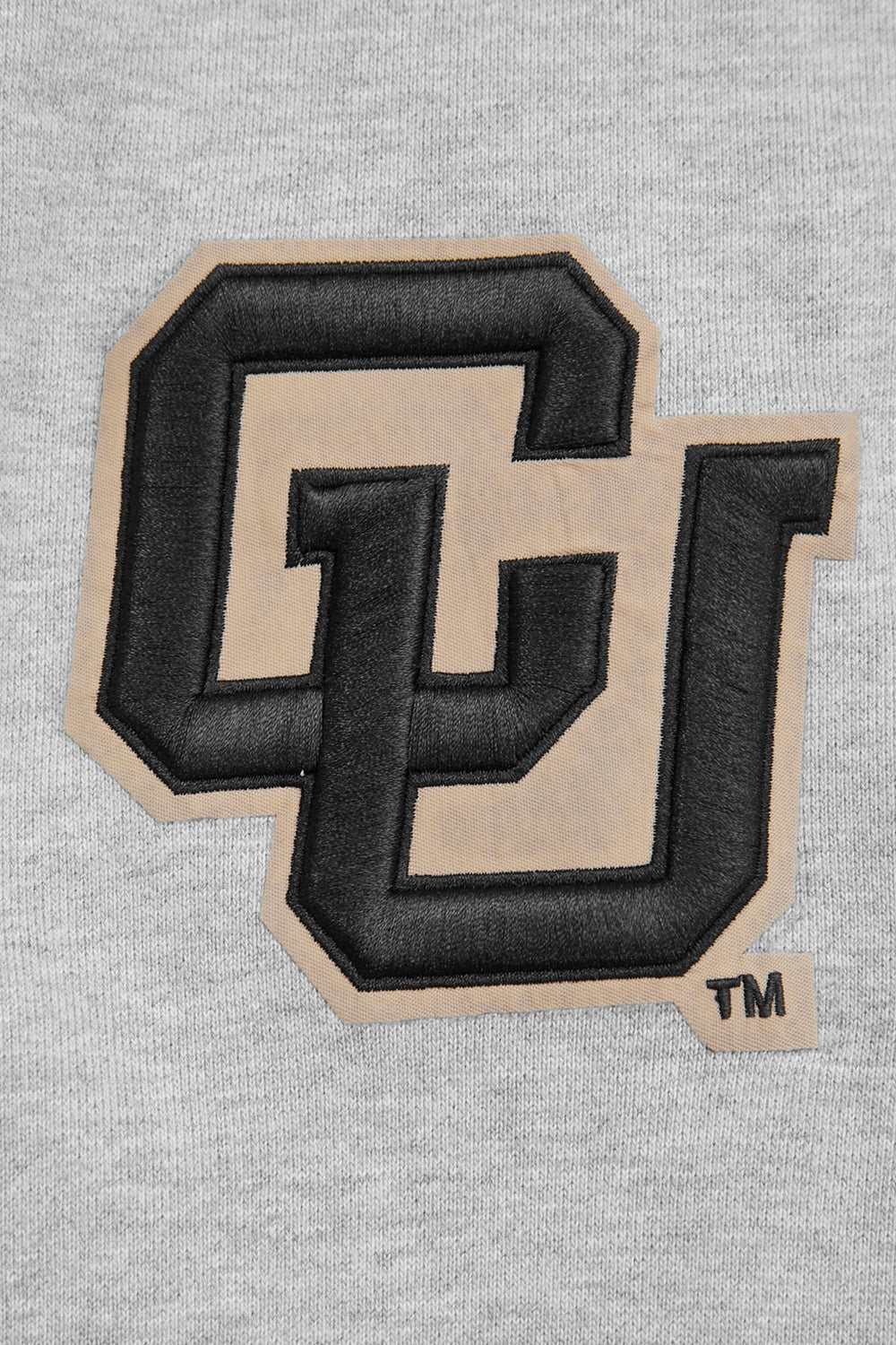 UNIVERSITY OF COLORADO CLASSIC MEN'S STACKED LOGO CREWNECK (HEATHER GRAY/BLACK) - Image 7