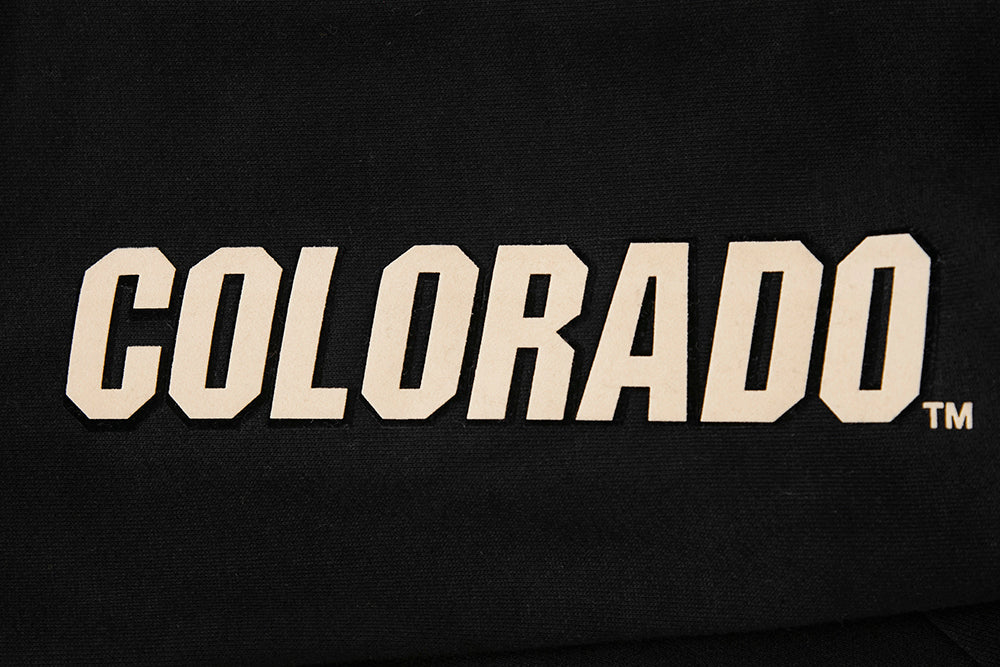 UNIVERSITY OF COLORADO CLASSIC MEN'S STACKED LOGO PULLOVER HOODIE (BLACK) - Image 7