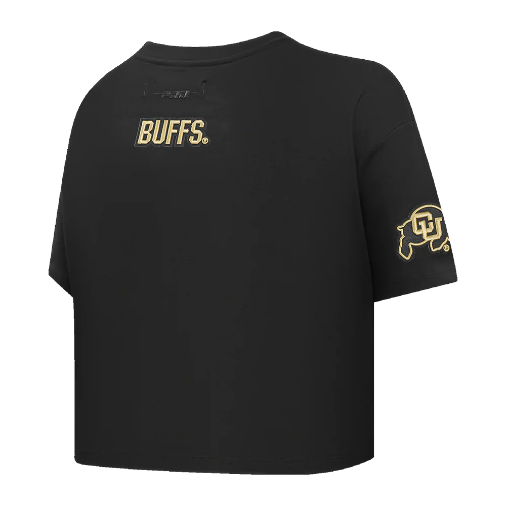UNIVERSITY OF COLORADO CLASSIC WOMEN'S SINGLE JERSEY BOXY TEE (BLACK) - Image 8
