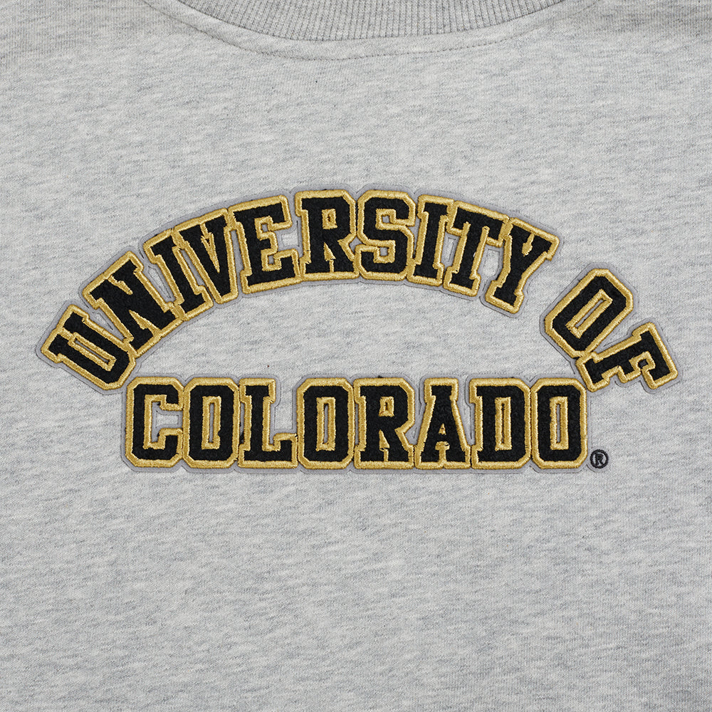 UNIVERSITY OF COLORADO CLASSIC WOMEN'S FLEECE CREWNECK (HEATHER GREY) - Image 8