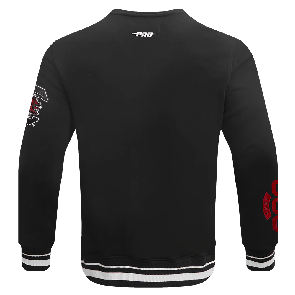 UNIVERSITY OF SOUTH CAROLINA CLASSIC MEN'S STACKED LOGO CREWNE (BLACK) - Image 3
