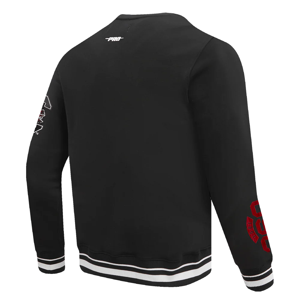 UNIVERSITY OF SOUTH CAROLINA CLASSIC MEN'S STACKED LOGO CREWNE (BLACK) - Image 4