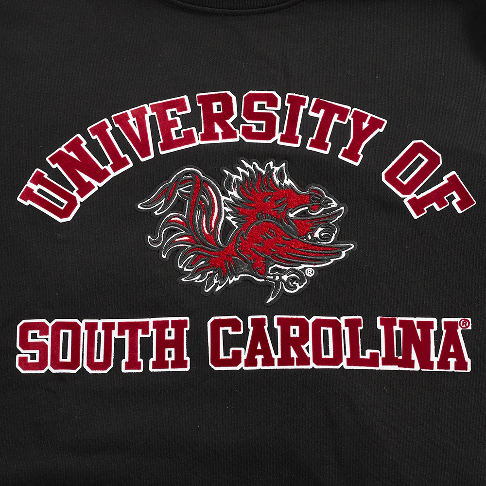 UNIVERSITY OF SOUTH CAROLINA CLASSIC MEN'S STACKED LOGO CREWNE (BLACK) - Image 5