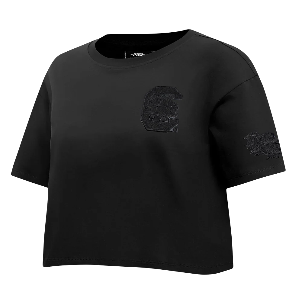 UNIVERSITY OF SOUTH CAROLINA TRIPLE BLACK WOMEN'S SJ BOXY TEE (BLACK) - Image 3