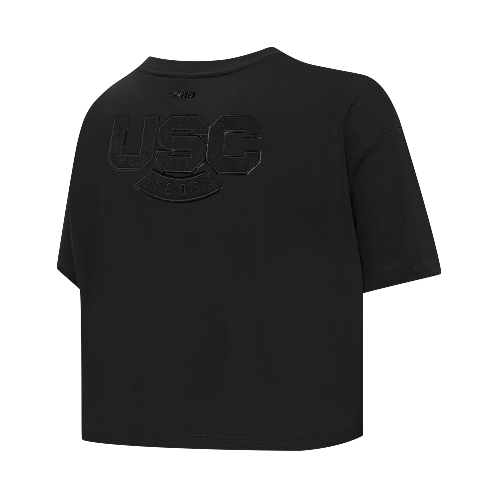 UNIVERSITY OF SOUTH CAROLINA TRIPLE BLACK WOMEN'S SJ BOXY TEE (BLACK) - Image 4