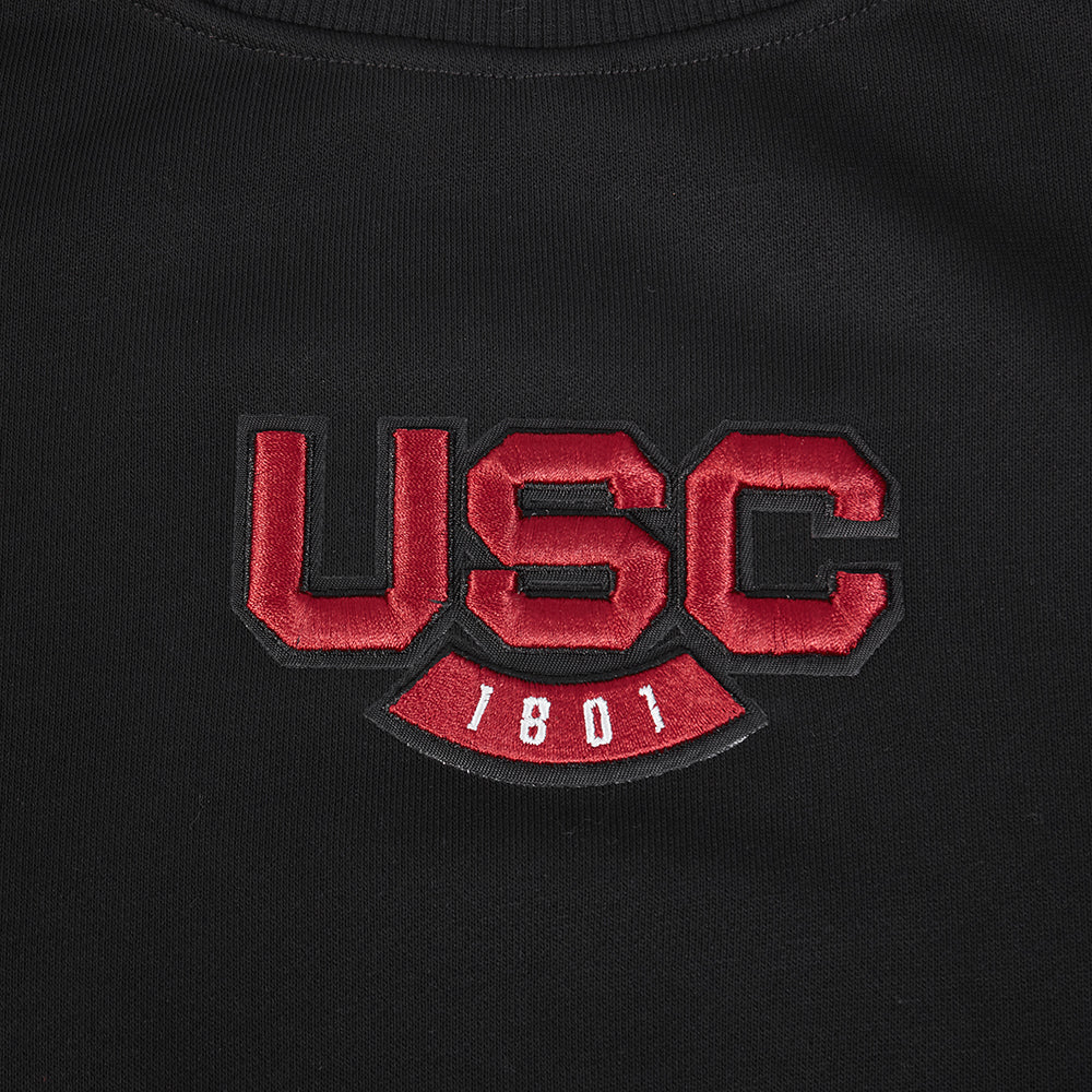 COLLEGE UNIVERSITY OF SOUTH CAROLINA WINGSPAN WOMEN'S FLC CREWNECK (BLACK) - Image 15