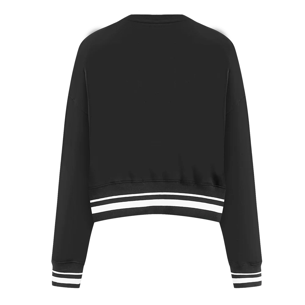 UNIVERSITY OF SOUTH CAROLINA CLASSIC WOMEN'S RIB FLEECE CREWNECK (BLACK) - Image 3