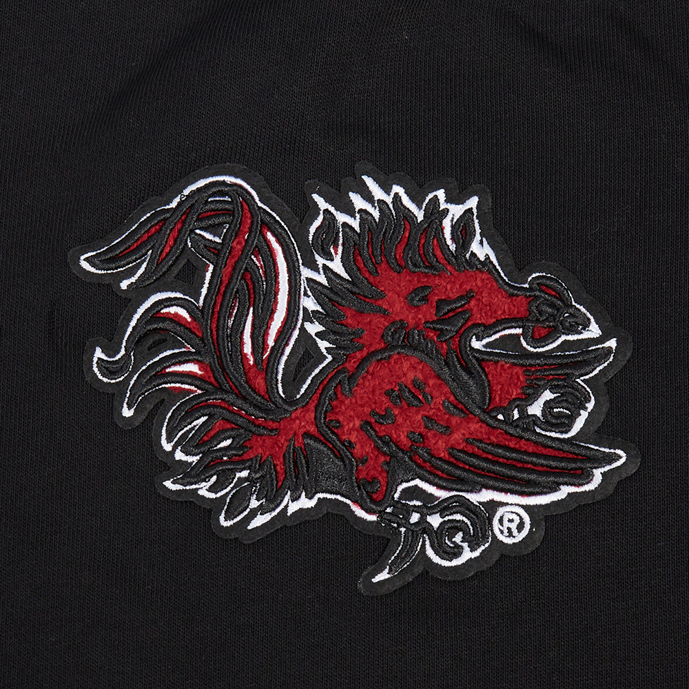 UNIVERSITY OF SOUTH CAROLINA CLASSIC WOMEN'S RIB FLEECE CREWNECK (BLACK) - Image 5