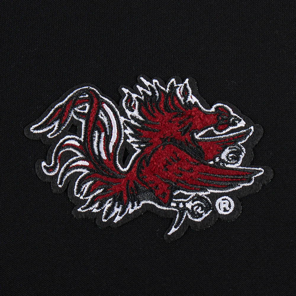 UNIVERSITY OF SOUTH CAROLINA CLASSIC WOMEN'S RIB FLEECE PULLOVER HOODIE (BLACK) - Image 9