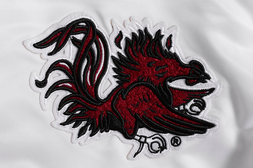 UNIVERSITY OF SOUTH CAROLINA CLASSIC WOMEN'S RIB SATIN JACKET (WHITE/BLACK) - Image 5