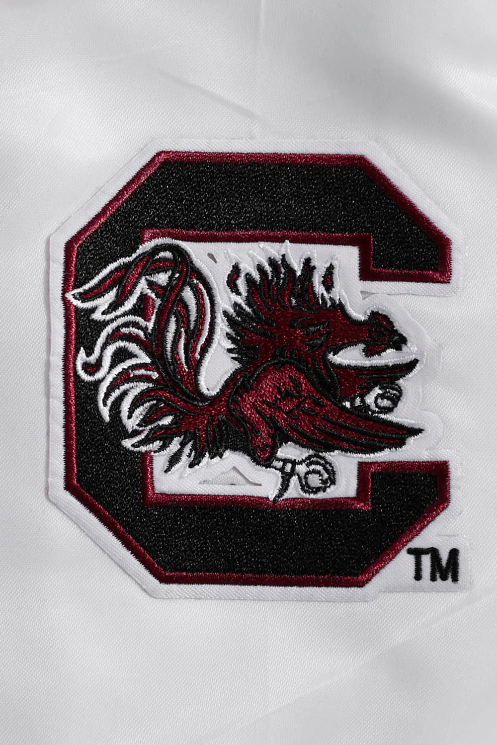 UNIVERSITY OF SOUTH CAROLINA CLASSIC WOMEN'S RIB SATIN JACKET (WHITE/BLACK) - Image 7