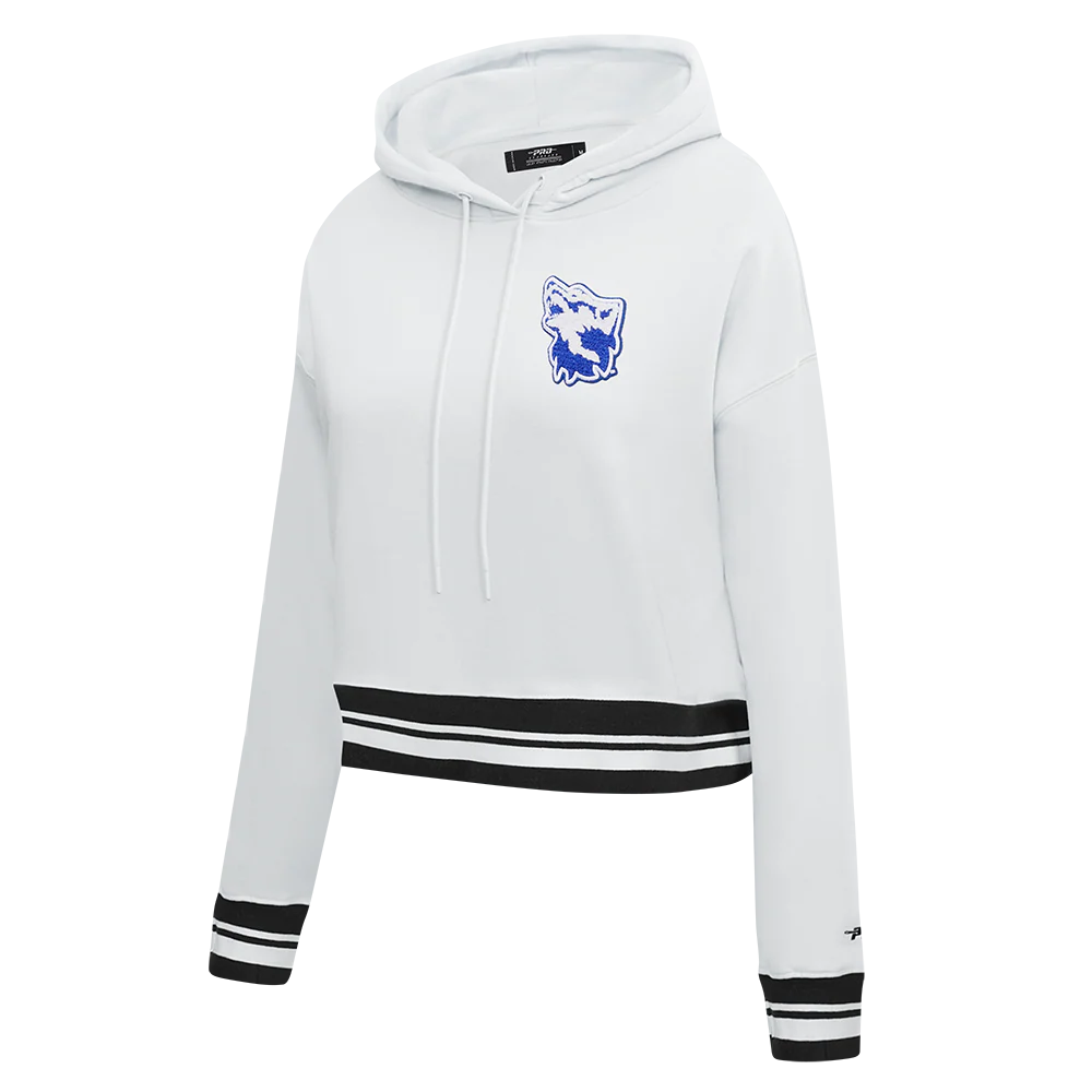 COLLEGE CHEYNEY UNIVERSITY OF PENNSYLVANIA CLASSIC WOMEN'S RIB FLC CROPPED P (WHITE/BLACK) - Image 6