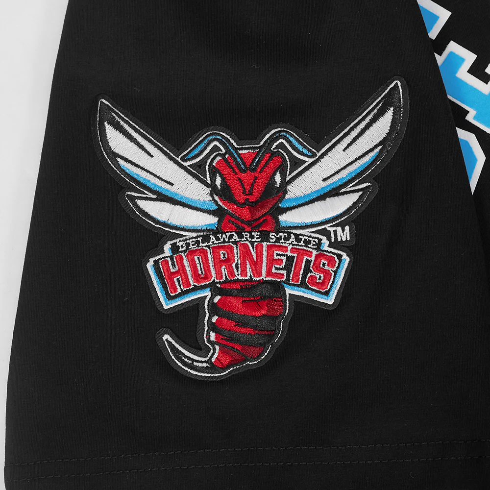 DELAWARE STATE UNIVERSITY CLASSIC MEN'S STACKED LOGO SJ TEE (BLACK) - Image 10