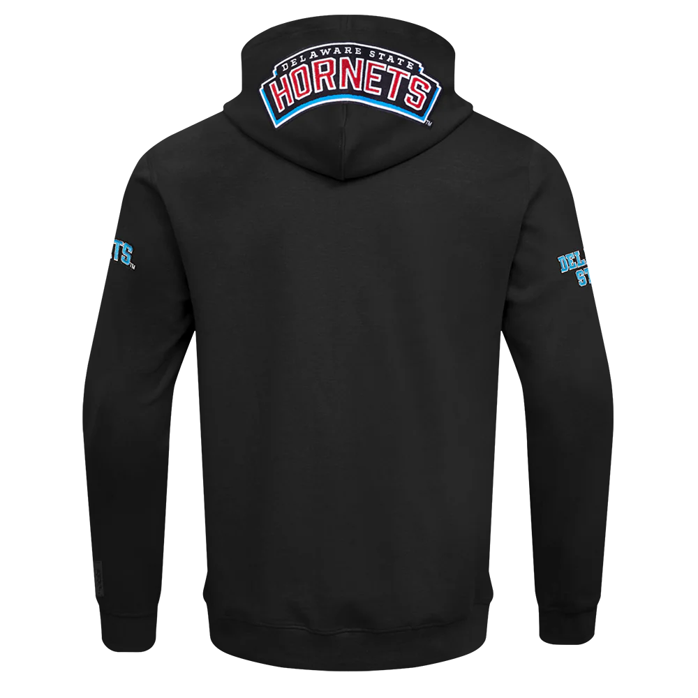 COLLEGE DELAWARE STATE UNIVERSITY CLASSIC MEN'S DK FZ PO HOODIE (BLACK) - Image 3