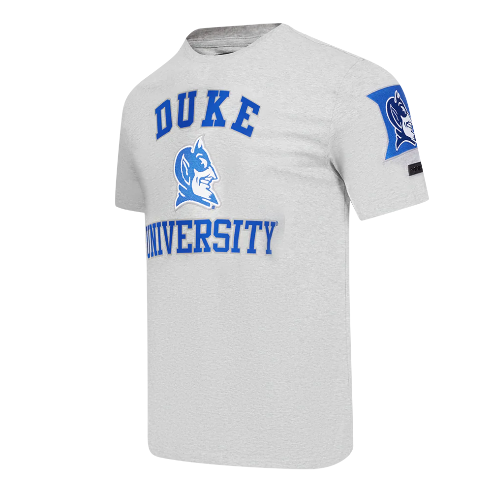 DUKE UNIVERSITY CLASSIC MEN'S STACKED LOGO TEE (HEATHER GREY) - Image 2