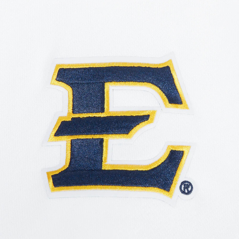 COLLEGE EAST TENNESSEE STATE UNIVERSITY CLASSIC WOMEN'S RIB FLC CROPPED PO H (WHITE/BLACK) - Image 7