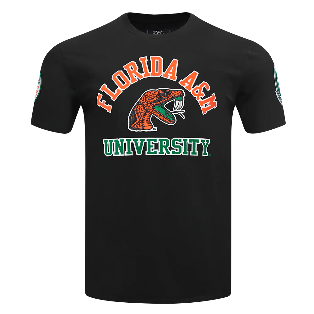 FLORIDA A&M UNIVERSITY CLASSIC MEN'S STACKED LOGO TEE (BLACK) - Image 5
