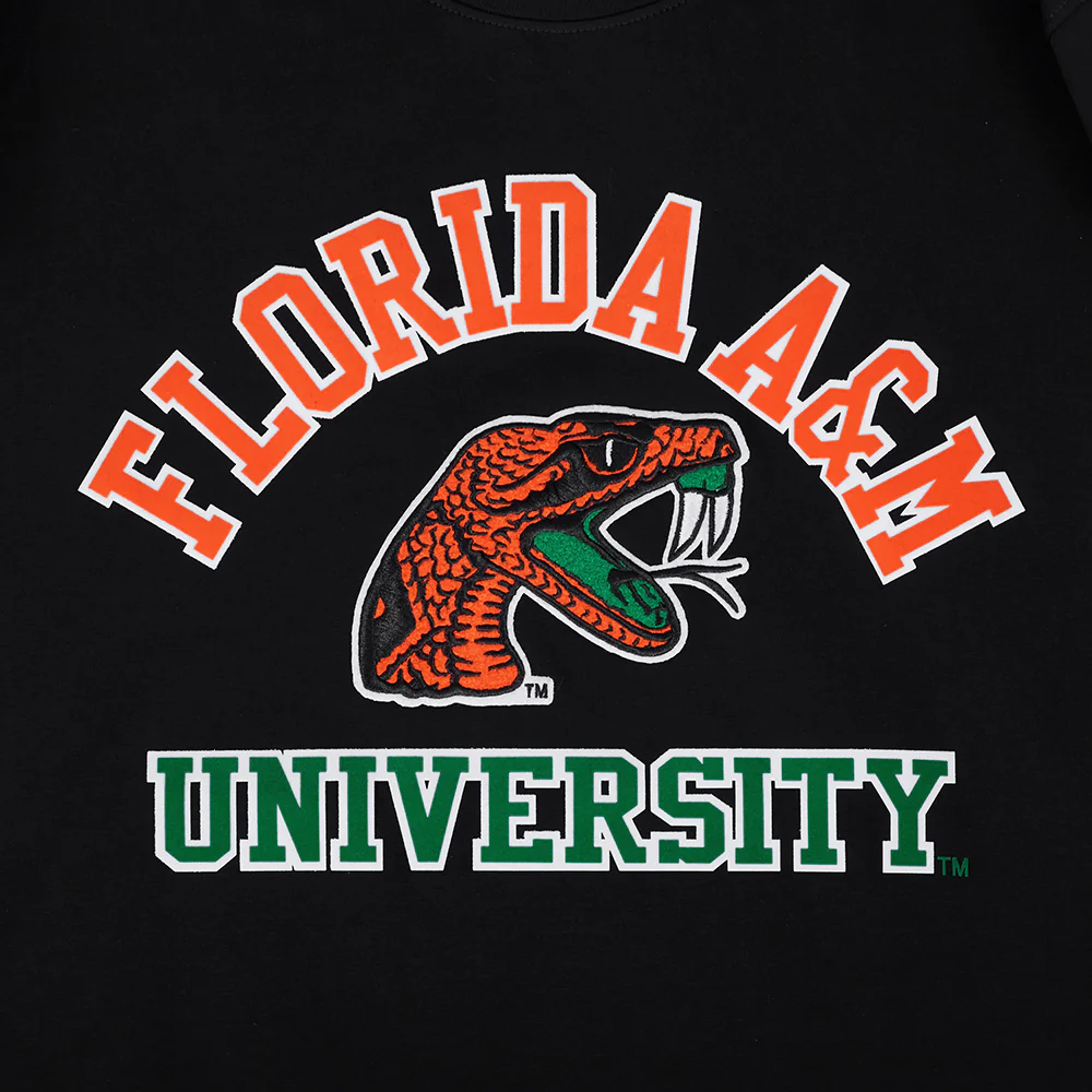 FLORIDA A&M UNIVERSITY CLASSIC MEN'S STACKED LOGO TEE (BLACK) - Image 9