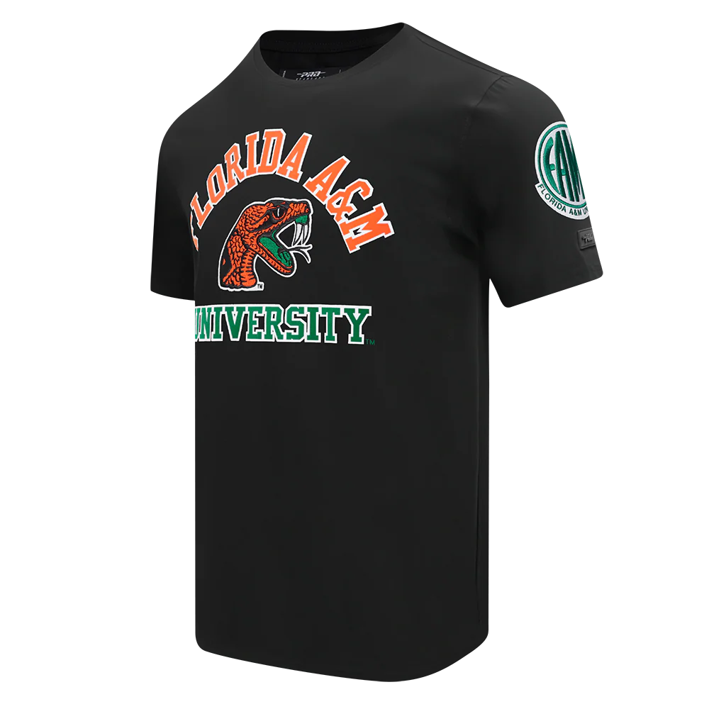 FLORIDA A&M UNIVERSITY CLASSIC MEN'S STACKED LOGO TEE (HEATHER GREY) - Image 2