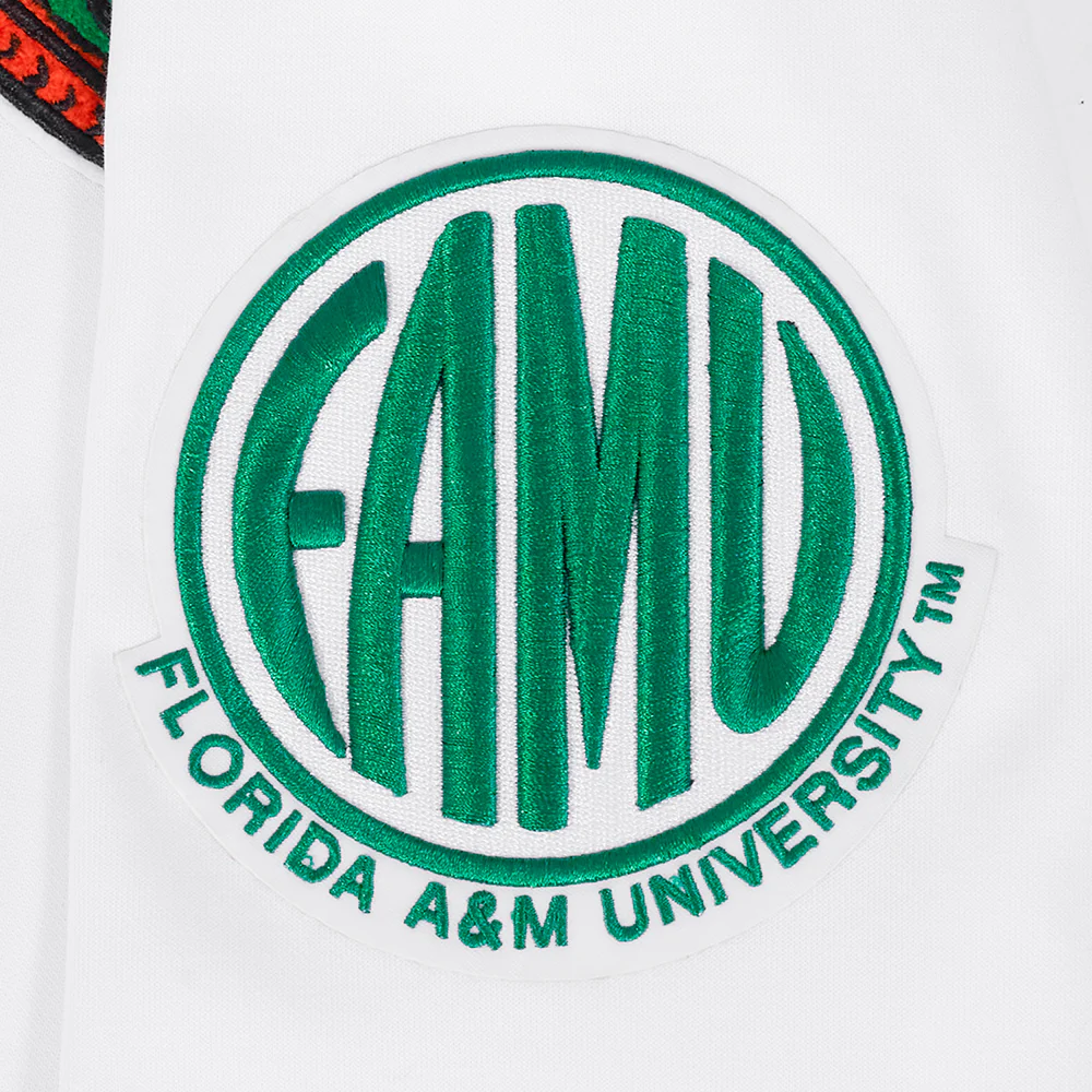 FLORIDA A&M UNIVERSITY CLASSIC MEN'S FULL ZIP PULLOVER HOODIE (WHITE) - Image 6