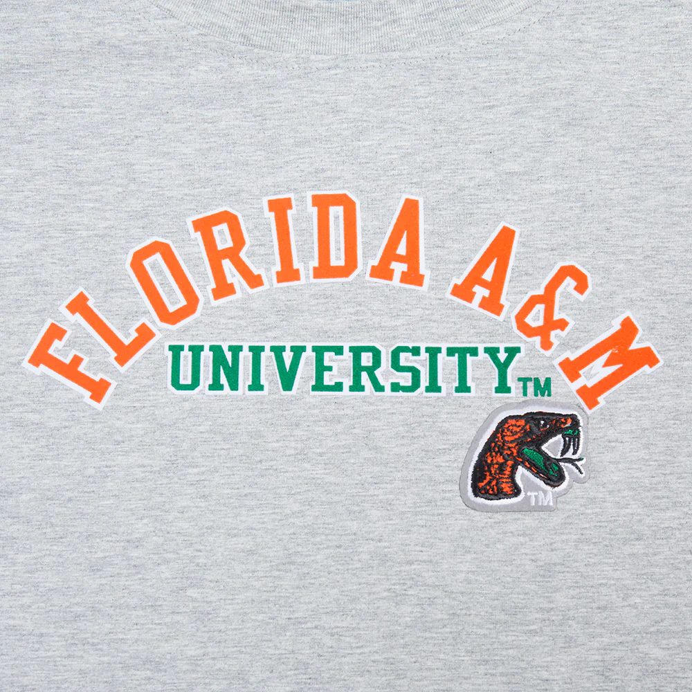 FLORIDA A&M UNIVERSITY CLASSIC WOMEN'S SINGLE JERSEY BOXY TEE (HEATHER GREY) - Image 6