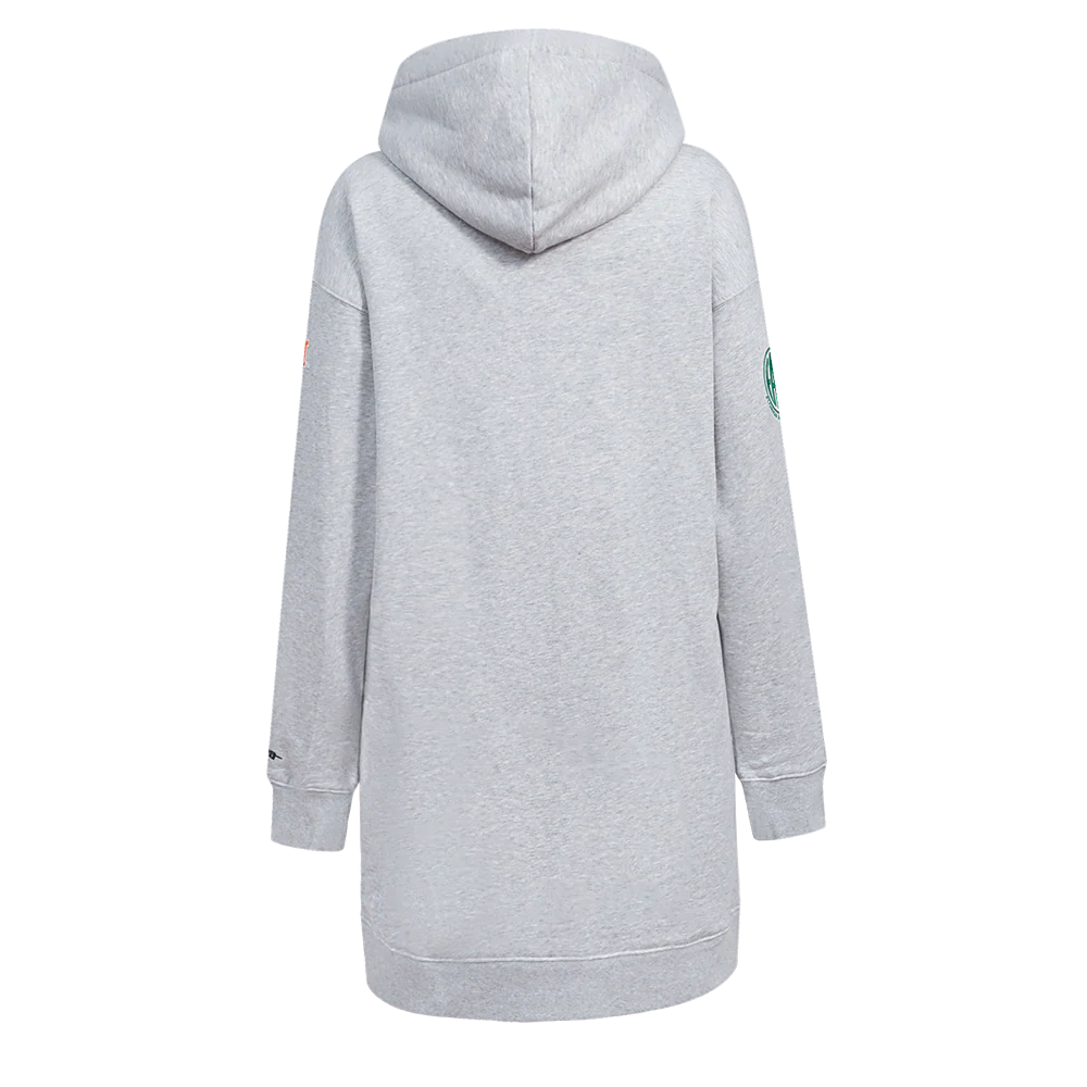FLORIDA A&M UNIVERSITY CLASSIC FLEECE HOODIE DRESS (HEATHER GREY) - Image 3