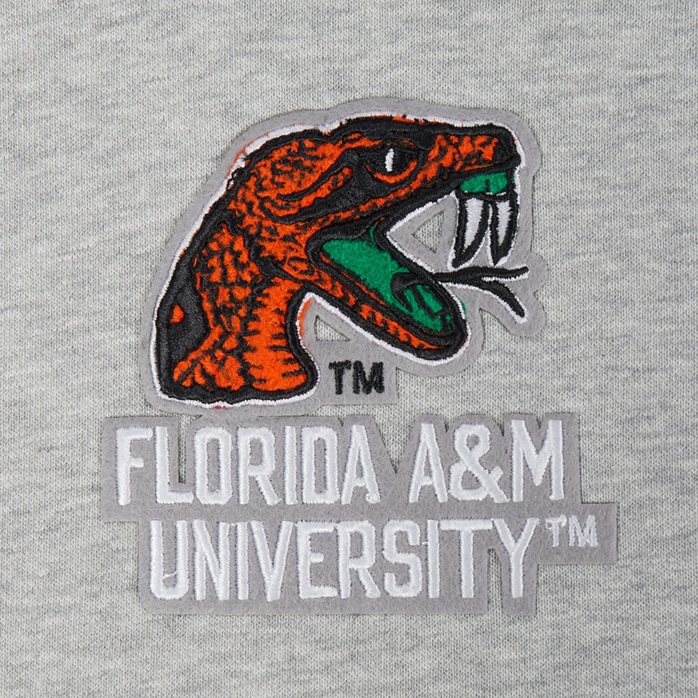FLORIDA A&M UNIVERSITY CLASSIC FLEECE HOODIE DRESS (HEATHER GREY) - Image 5