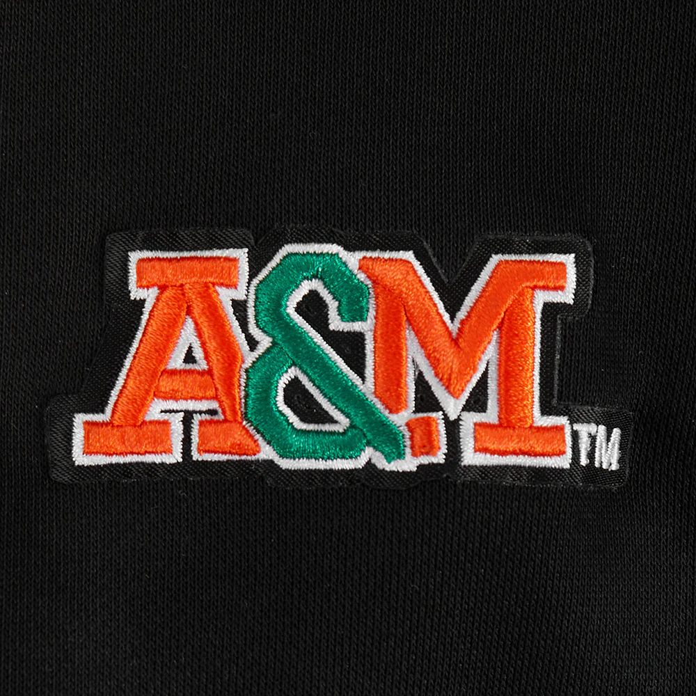 FLORIDA A&M UNIVERSITY CLASSIC WOMEN'S RIB FLEECE CREWNECK (BLACK) - Image 6