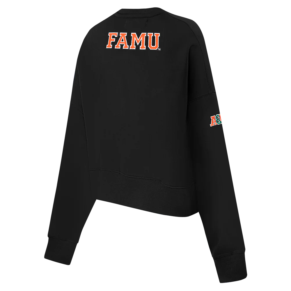 FLORIDA A&M UNIVERSITY CLASSIC FLEECE CREWNECK (BLACK) - Image 4