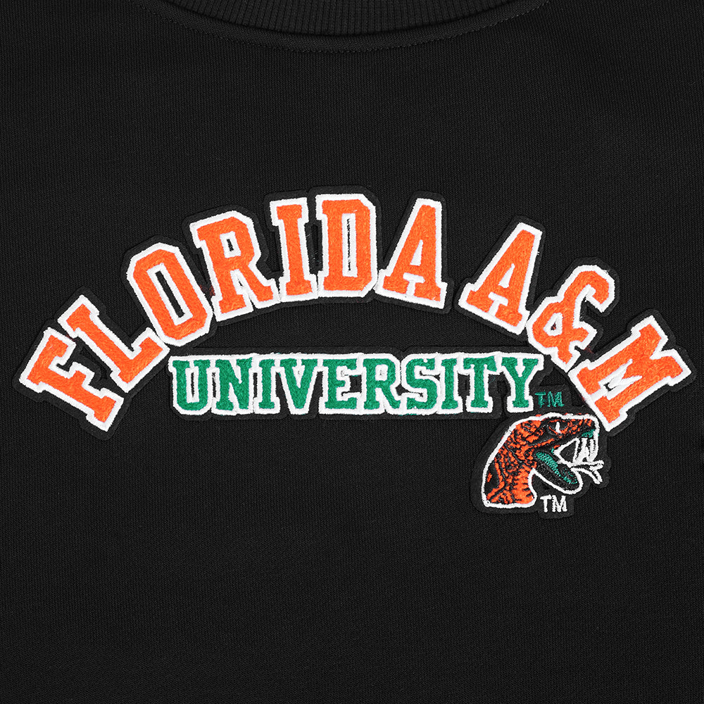 FLORIDA A&M UNIVERSITY CLASSIC FLEECE CREWNECK (BLACK) - Image 5