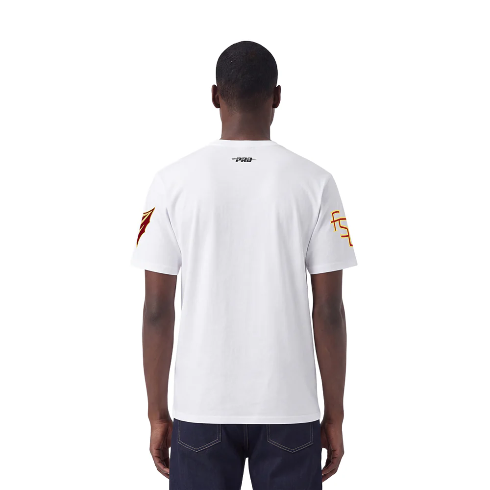 FLORIDA STATE UNIVERSITY CLASSIC MEN'S STACKED LOGO TEE (WHITE) - Image 2