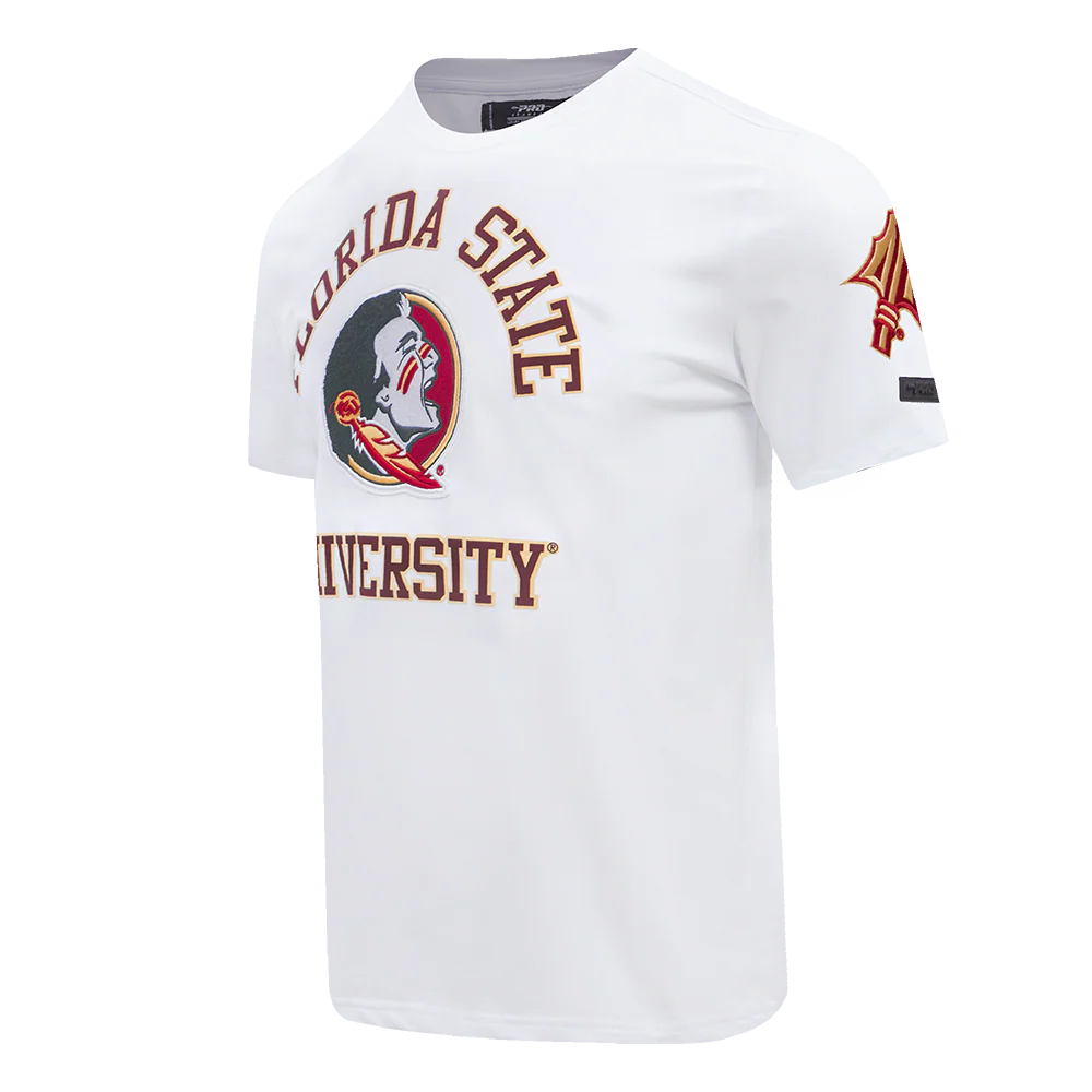 FLORIDA STATE UNIVERSITY CLASSIC MEN'S STACKED LOGO TEE (WHITE) - Image 4