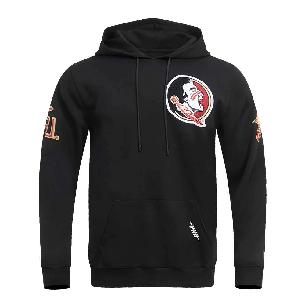 FLORIDA STATE UNIVERSITY CLASSIC MEN'S PULLOVER HOODIE (BLACK) - Image 3