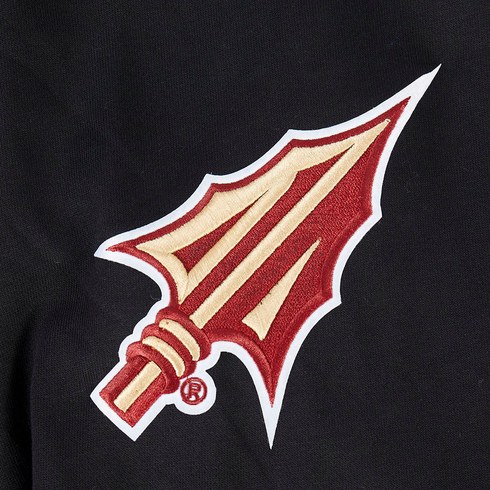 FLORIDA STATE UNIVERSITY CLASSIC MEN'S STACKED LOGO CREWNECK (BLACK) - Image 6