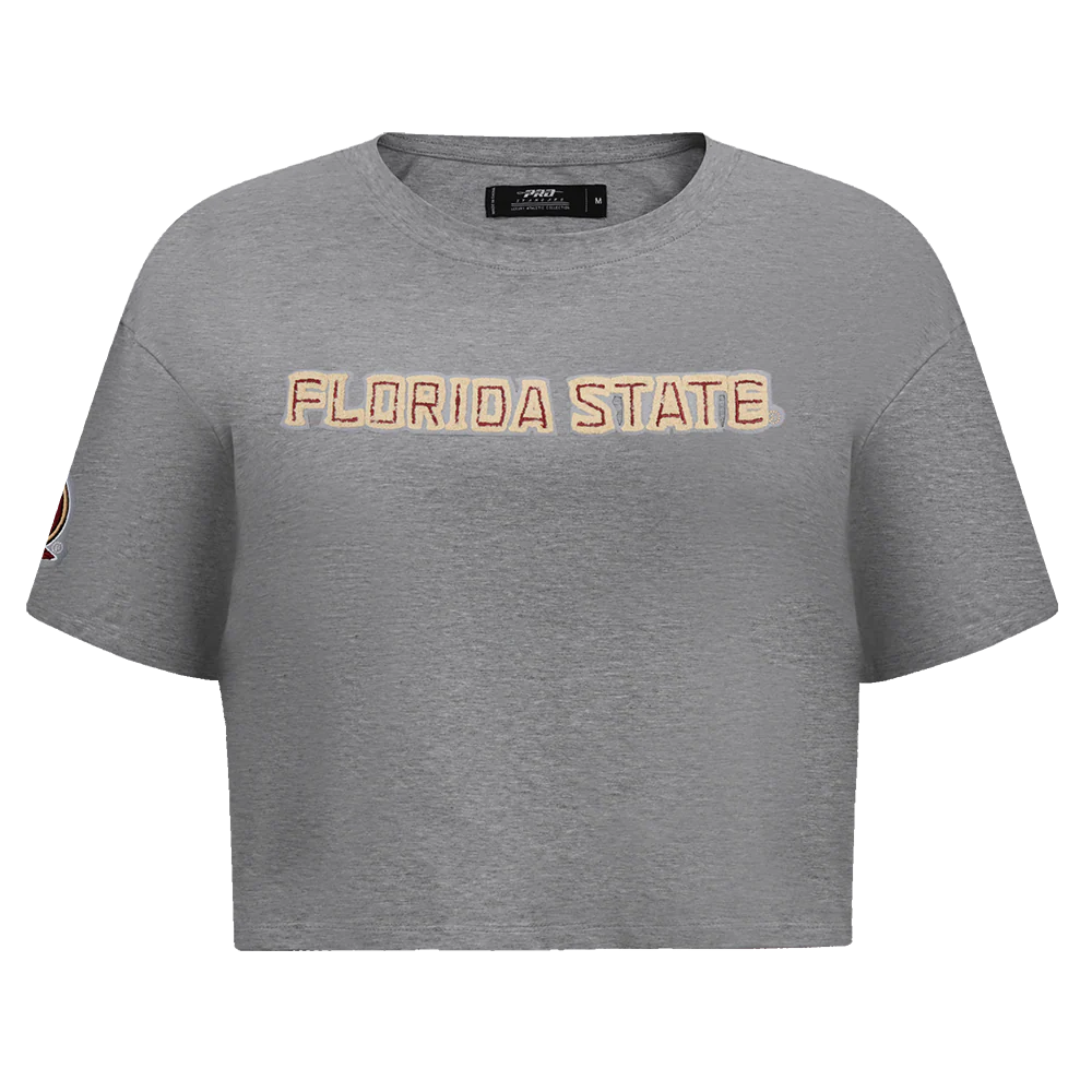 Florida State University NEUTRAL WOMEN'S SJ BOXY TEE (DARK HEATHER GRAY)