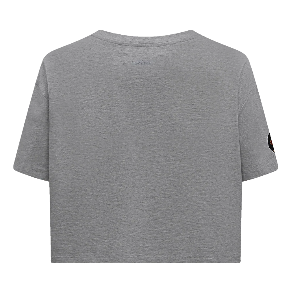 Florida State University NEUTRAL WOMEN'S SJ BOXY TEE (DARK HEATHER GRAY) - Image 3