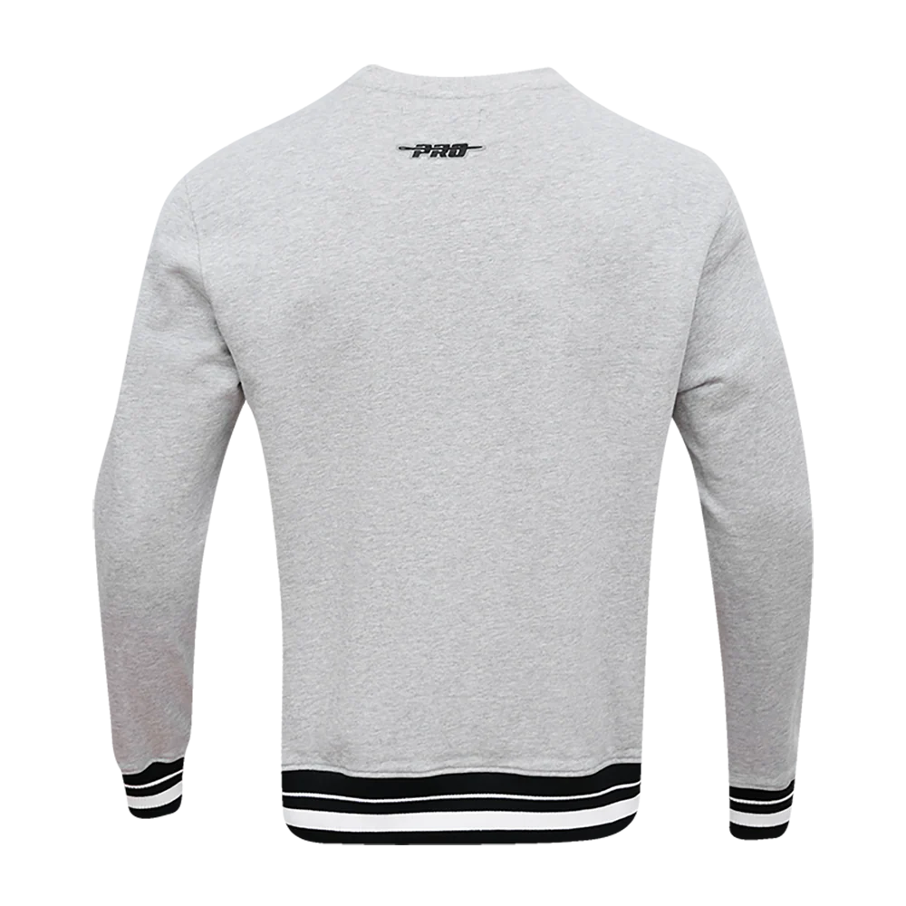 GRAMBLING STATE UNIVERSITY CLASSIC MEN'S STACKED LOGO CREWNECK (HEATHER GRAY/BLACK) - Image 4