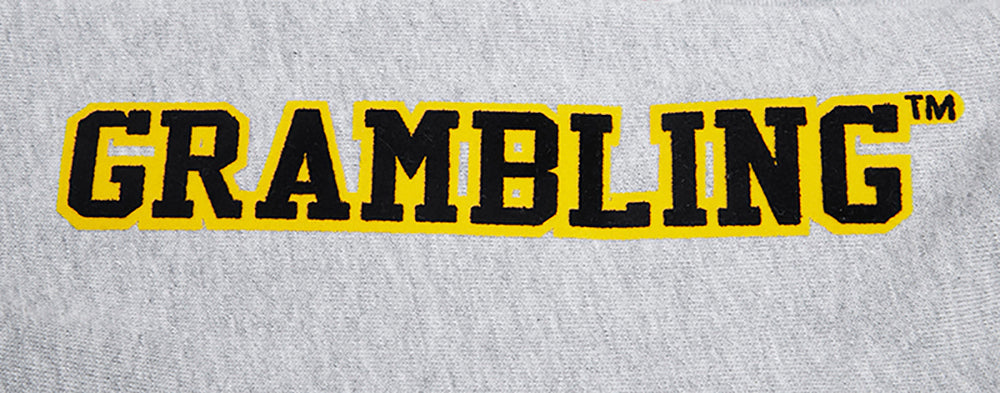 GRAMBLING STATE UNIVERSITY CLASSIC MEN'S STACKED LOGO CREWNECK (HEATHER GRAY/BLACK) - Image 6