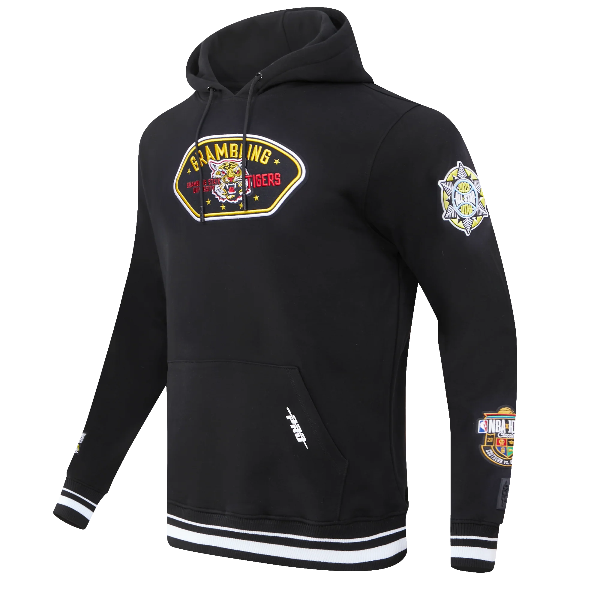 NBA X HBCU ALL STAR 2023 MEN'S GRAMBLING RIB FLC PO HOODIE (BLACK) - Image 2