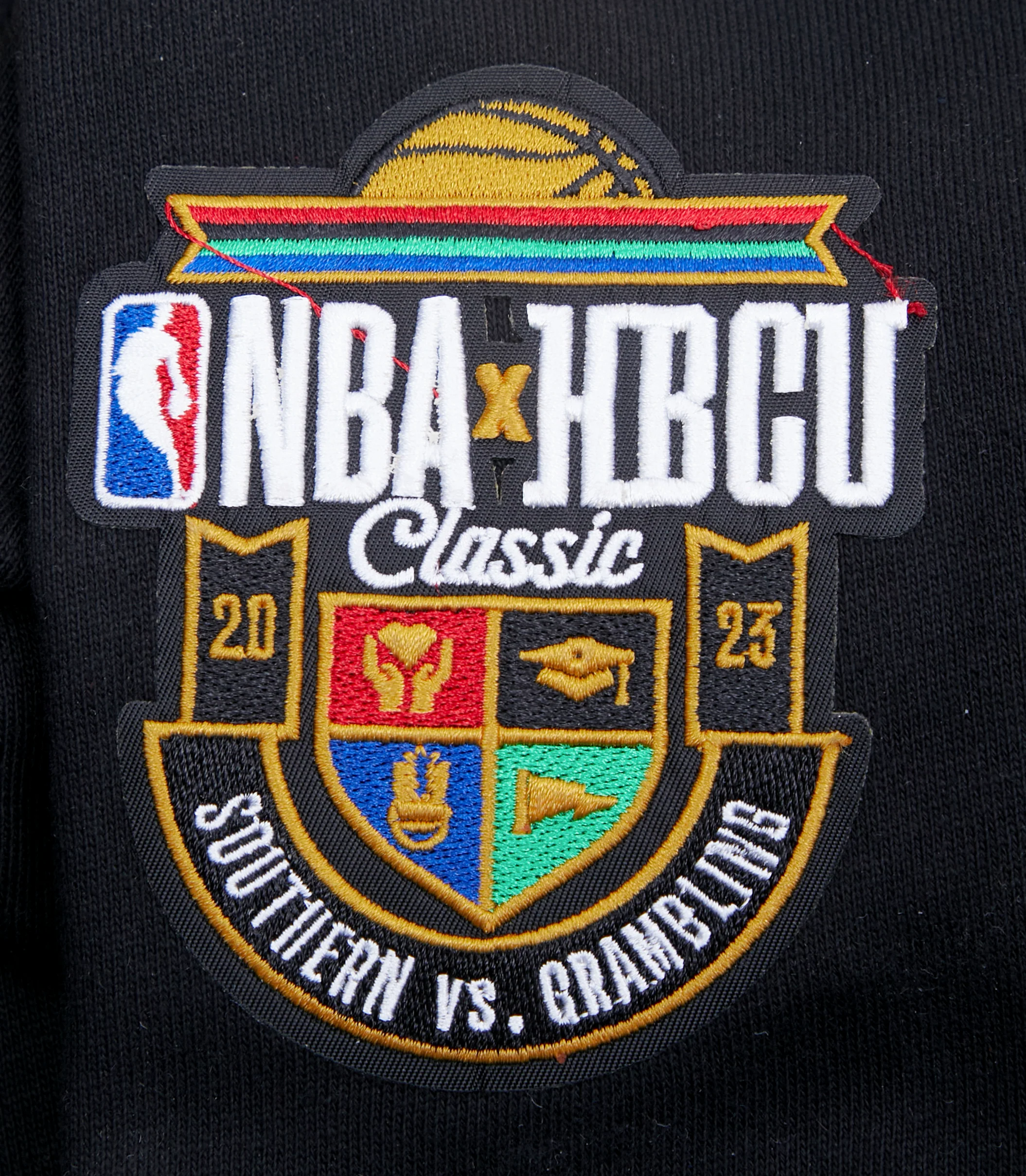 NBA X HBCU ALL STAR 2023 MEN'S GRAMBLING RIB FLC PO HOODIE (BLACK) - Image 9