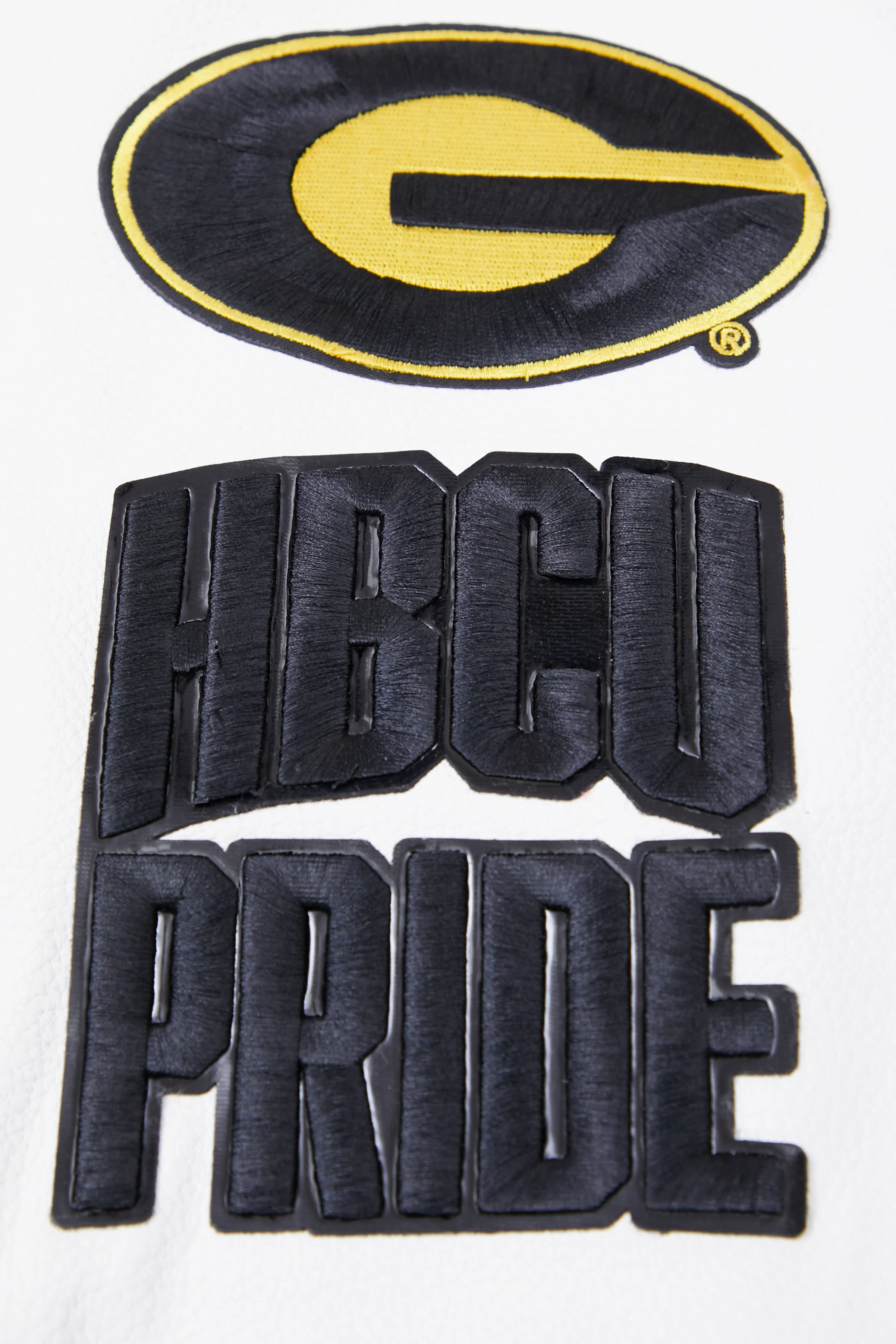 GRAMBLING STATE UNIVERSITY CLASSIC WOOL VARSITY JACKET (BLACK/WHITE) - Image 7