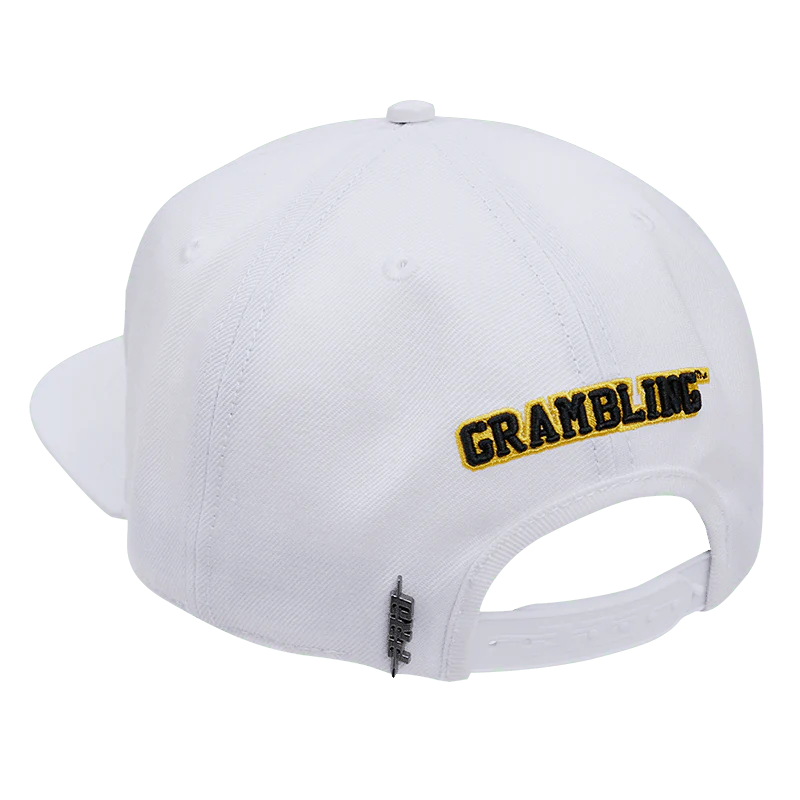 GRAMBLING STATE UNIVERSITY CLASSIC UNISEX WOOL SNAPBACK HAT (WHITE) - Image 3