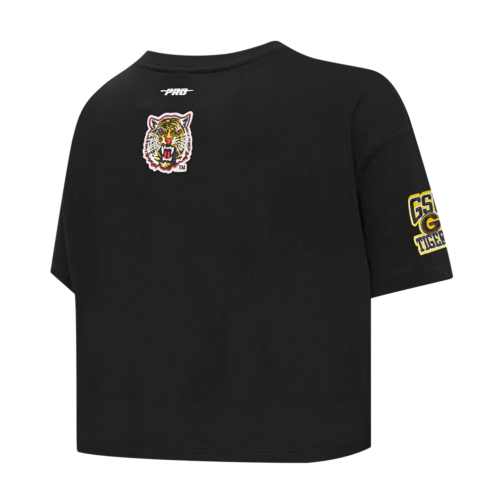 GRAMBLING STATE UNIVERSITY CLASSIC SINGLE JERSEY BOXY TEE (BLACK) - Image 6