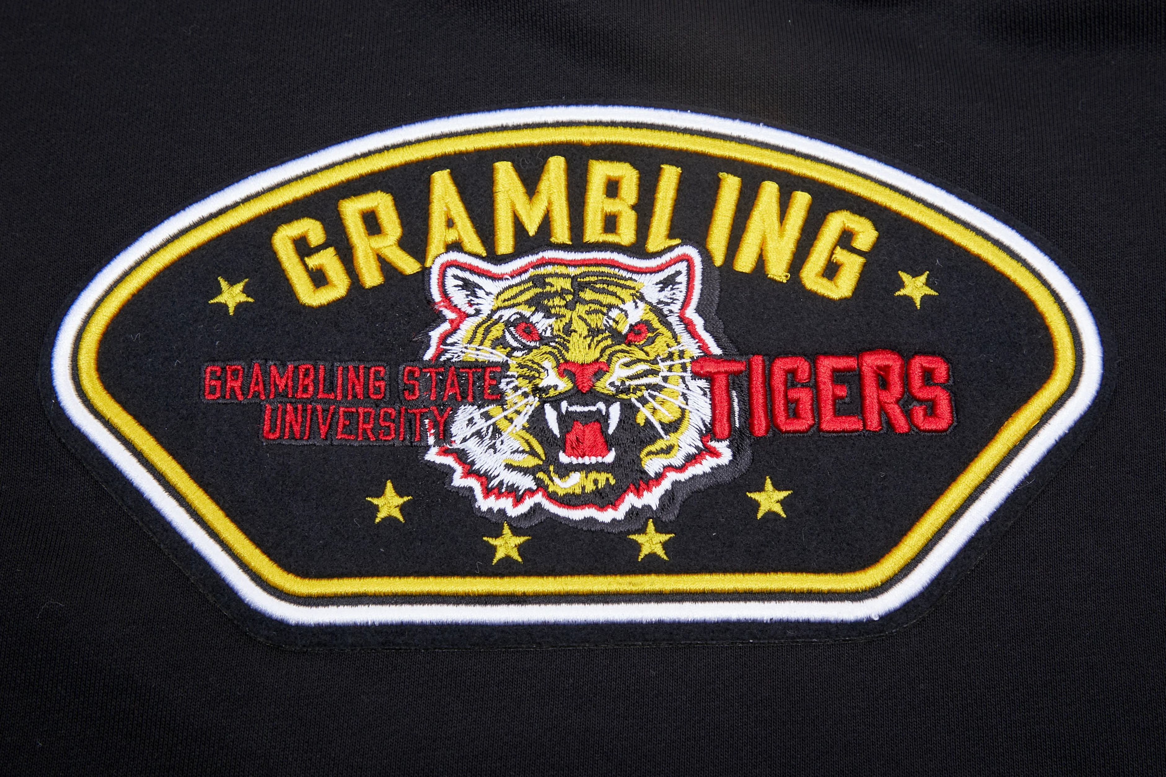 NBA X HBCU ALL STAR 2023 WOMEN'S GRAMBLING FLEECE CROPPED PULLOVER HOODIE (BLACK) - Image 5