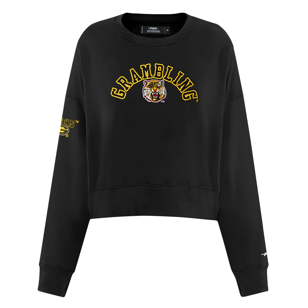 GRAMBLING STATE UNIVERSITY CLASSIC FLEECE CREWNECK (BLACK) - Image 3