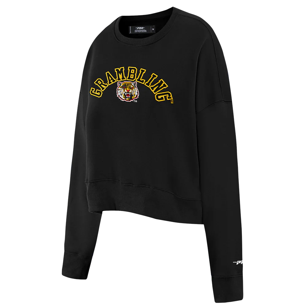 GRAMBLING STATE UNIVERSITY CLASSIC FLEECE CREWNECK (BLACK) - Image 4