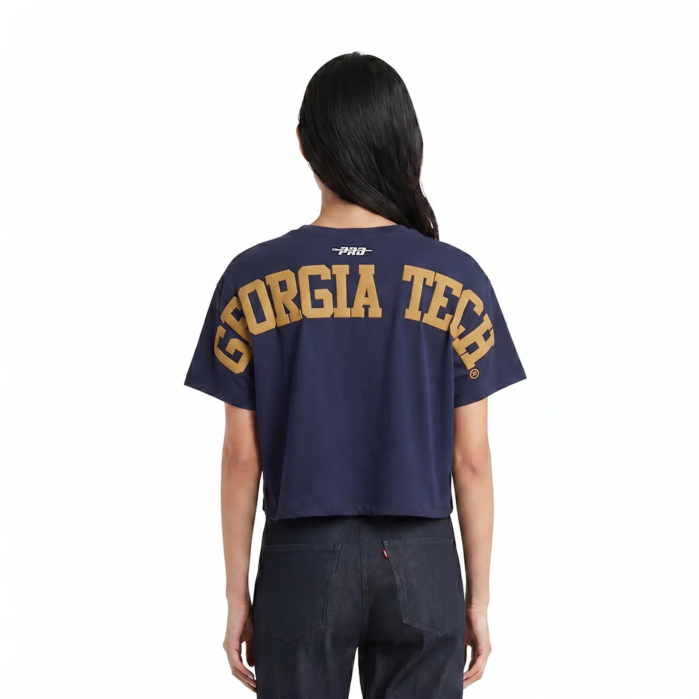COLLEGE GEORGIA TECH WINGSPAN WOMEN'S SJ BOXY TEE (MIDNIGHT NAVY)