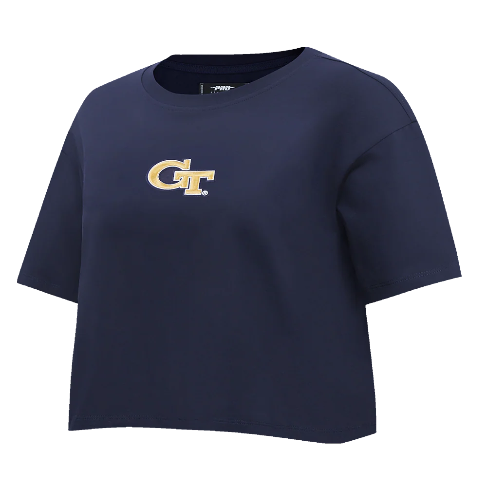 COLLEGE GEORGIA TECH WINGSPAN WOMEN'S SJ BOXY TEE (MIDNIGHT NAVY) - Image 4